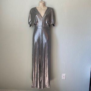 Lulus stretchy silver jumper sz SM